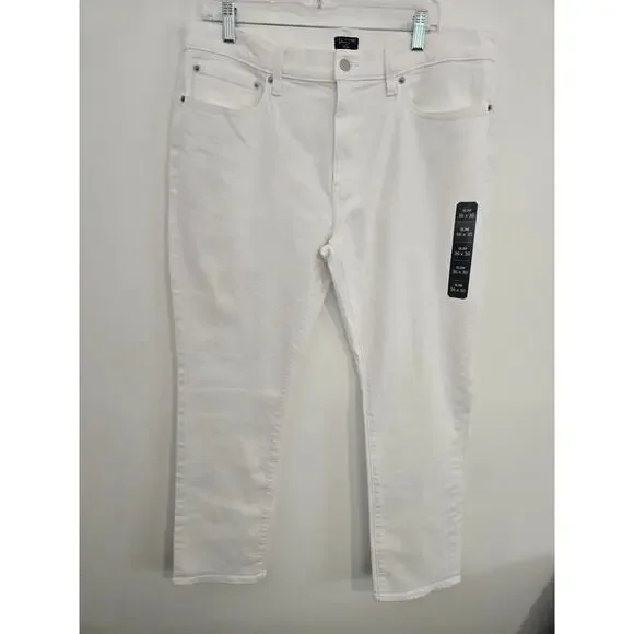 NWT J.Crew Slim-fit flex jean in white mens size 36x30 - Picture 3 of 6